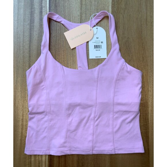 Blogilates Womens Activewear Cropped Top Pink Racerback Workout Yoga Size Medium - Picture 5 of 8
